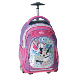JUNIOR-ST - Rucsac școlar cu roți Trolley Minnie Mouse, Belive in unicorn