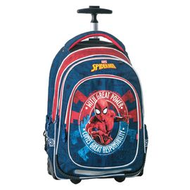 JUNIOR-ST - Rucsac școlar cu roți Spider-Man, Emblem
