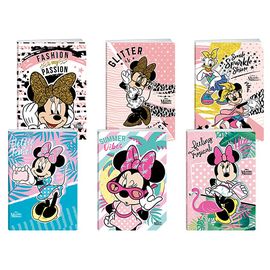 JUNIOR-ST - Caiet de notițe A4, căptușit, 50 de foi - Premium Minnie Mouse, cu sclipici