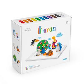 KIDS LICENSING - Set de modelaj creativ HEY CLAY - Păsări (18 bucăți de lut de modelaj)