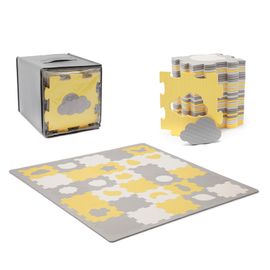 KINDERKRAFT - SELECT Luno Shapes covoraș de puzzle din spumă Luno Shapes 185 x 165 cm Yellow, 30 buc, Premium
