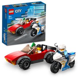 LEGO - City 60392 Urmărire de ma?ini cu motocicleta de poli?ie