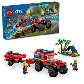 LEGO - Camion de pompieri 4x4 si barcă de salvare  City 60412