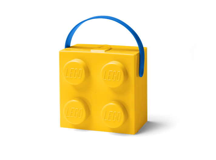 LEGO STORAGE - cutie pentru gustări cu mâner 165x165x117 mm - galben