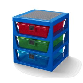 LEGO STORAGE - organizator cu trei sertare - albastru