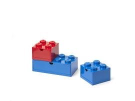 LEGO STORAGE – cutii de birou cu sertar Multi-Pack 3 buc - rosu, albastru