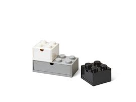 LEGO STORAGE – cutii de masă cu sertar Multi-Pack 3 buc - negru, alb, gri