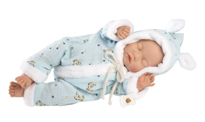 LLORENS - Llorens 63301 LITTLE BABY - păpușă realistă adormită cu corp din material moale - 32
