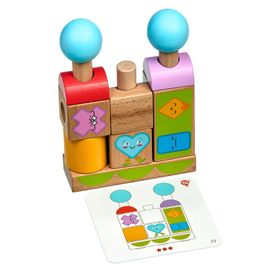 LUCY & LEO - 218 Forme și emoții - puzzle din lemn cu modele