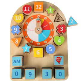 LUCY & LEO - 232 Ceasuri și forme - tabla de joc educativ din lemn