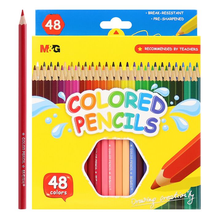 M&G - Creioane colorate hexagonale M&G - set de 48