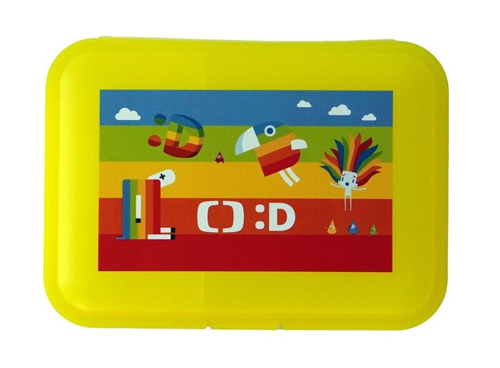 MAC TOYS - Dečko cutie de zeciuială cu compartiment galben