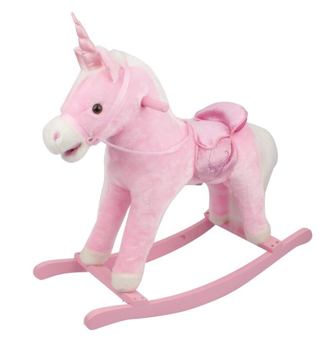 MAC TOYS - Unicorn balansoar roz cu sunet