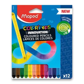 MAPED - Creioane colorate fără lemn - COLOR`PEPS INFINITY 12 culori