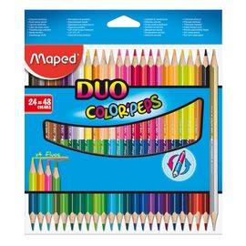 MAPED - Creioane colorate triunghiulare "COLOR`PEPS DUO", 48 buc.