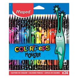 MAPED - Creioane colorate triunghiulare "COLOR'PEPS MONSTER" set de 24 buc.