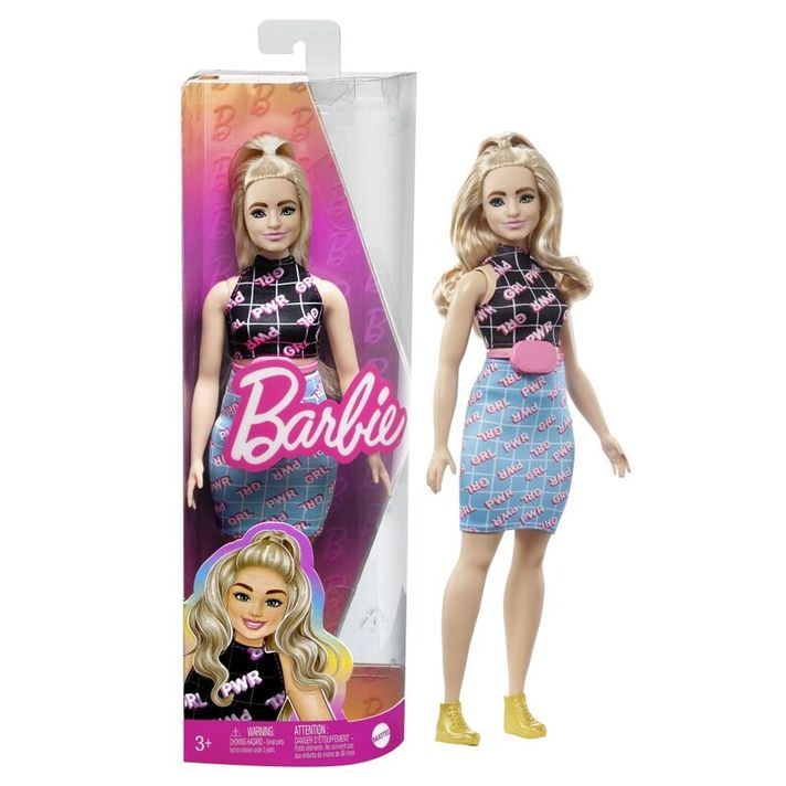 MATTEL - Barbie model - rochie neagră si albastră cu iceberg