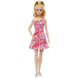 MATTEL - Barbie model - rochie roz cu flori