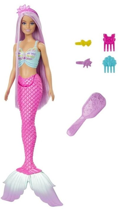 MATTEL - Barbie Papusa de basm cu par lung - sirena