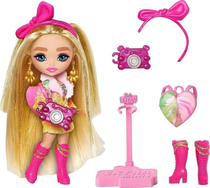 MATTEL -  Mattel Barbie Extra minis blondă într-o tinută de safari
