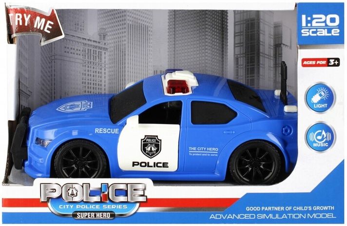 MEGA CREATIVE - Mașină de poliție B/O 20cm