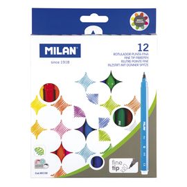 MILAN - Markere fine cu vârf rotund de 2 mm - set de 12