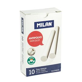 MILAN - Cretă rotundă albă fără praf 10 buc.