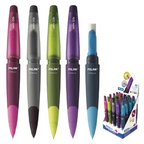 MILAN - Micro creion / Pentel penar Capsule Slim HB 0,5 mm - mix de culori