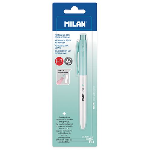 MILAN - Micro creion / PentelPL1 Antibacterial HB 0,7 mm - turcoaz, blister