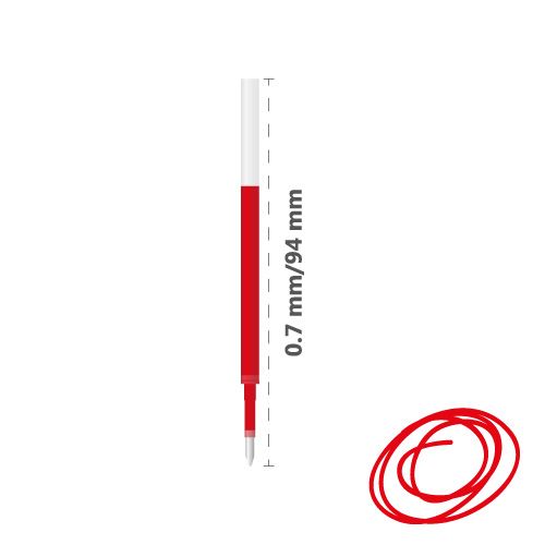 MILAN - Reper de gel Gel Touch 0,7 mm - roșu