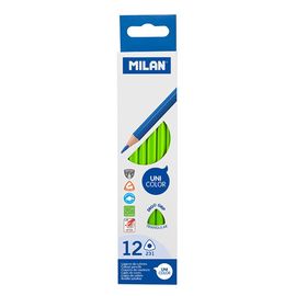 MILAN - Creioane triunghiulare Ergo Grip 12 buc, Light Green