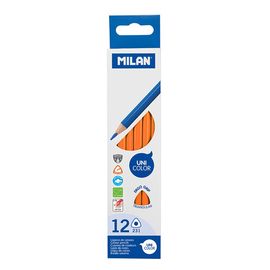MILAN - Creioane triunghiulare Ergo Grip 12 buc, Orange