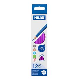 MILAN - Creioane triunghiulare Ergo Grip 12 buc, Purple