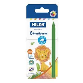 MILAN - Creioane colorate rotunde din plastic 6 buc.