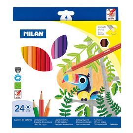 MILAN - Creioane colorate hexagonale 24 buc.