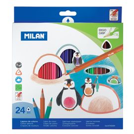 MILAN - Creioane colorate triunghiulare 24 buc.