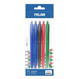 MILAN - Pix cu bilă P1 Touch 1,0 mm - set de 5 pixuri
