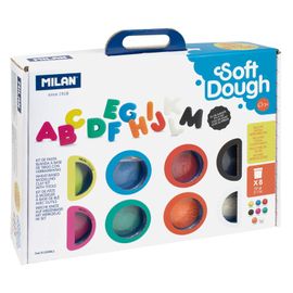MILAN - Plasticine Soft Dough set de 8 culori + unelte O mulțime de litere
