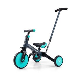 MILLY MALLY - Tricicletă pentru copii 4in1 Optimus Plus cu bară de ghidare mint