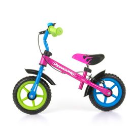 MILLY MALLY - Bicicleta fara pedale Dragon pentru copii cu frână multicoloră