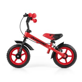 MILLY MALLY - Bicicleta fara pedale pentru copii Dragon cu frână roșu