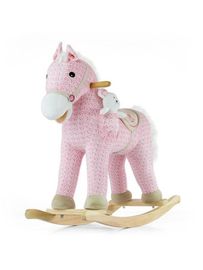 MILLY MALLY - Căluț balansoar cu ponei cu melodie roz