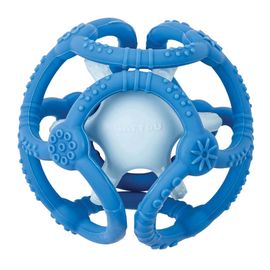 NATTOU - Minge de silicon fără BPA 2in1 10 cm albastru