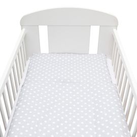 NEW BABY - Lenjerie de pat din 2 piese 90/120 cm Dot gri-alb
