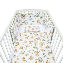 NEW BABY - Lenjerie de pat din 3 piese 100/135 cm Jungle