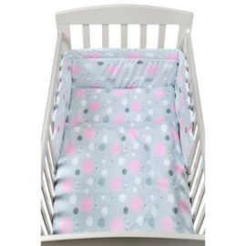 NEW BABY - Cearșaf de pat din 3 piese 90/120 cm pufuleți roz