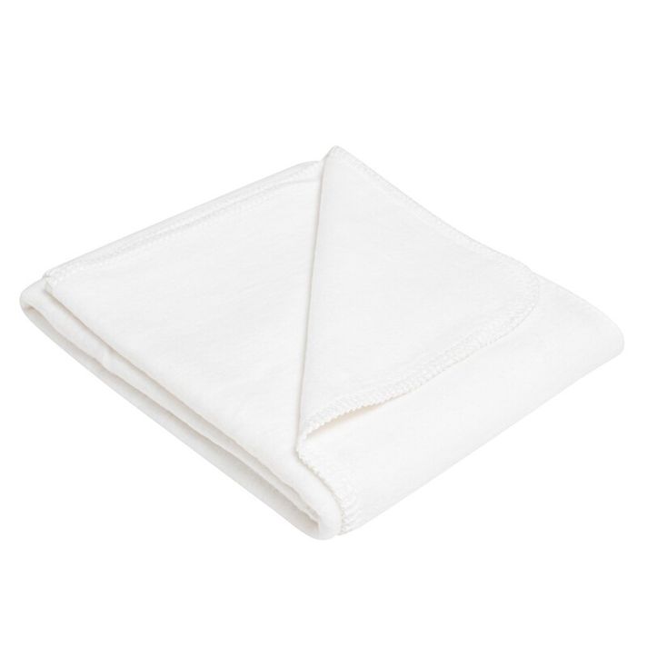 NEW BABY - Pătură de bumbac pentru copii 75x100 alb