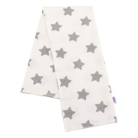 NEW BABY - Scutece din flanelă cu imprimeu STARS alb