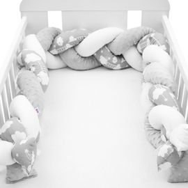 NEW BABY - Cearșaf de protecție pentru pătuț Minka și Pebbles gri