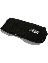NEW BABY - Mănușă pentru cărucior Classic Fleece negru/gri deschis